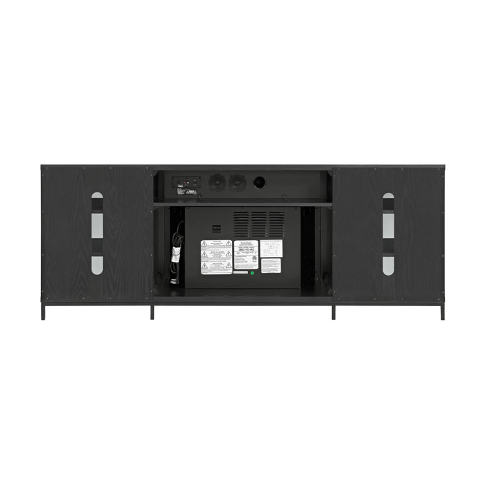 Greentouch TV Stand for TVs up to 78" with Electric Fireplace Included